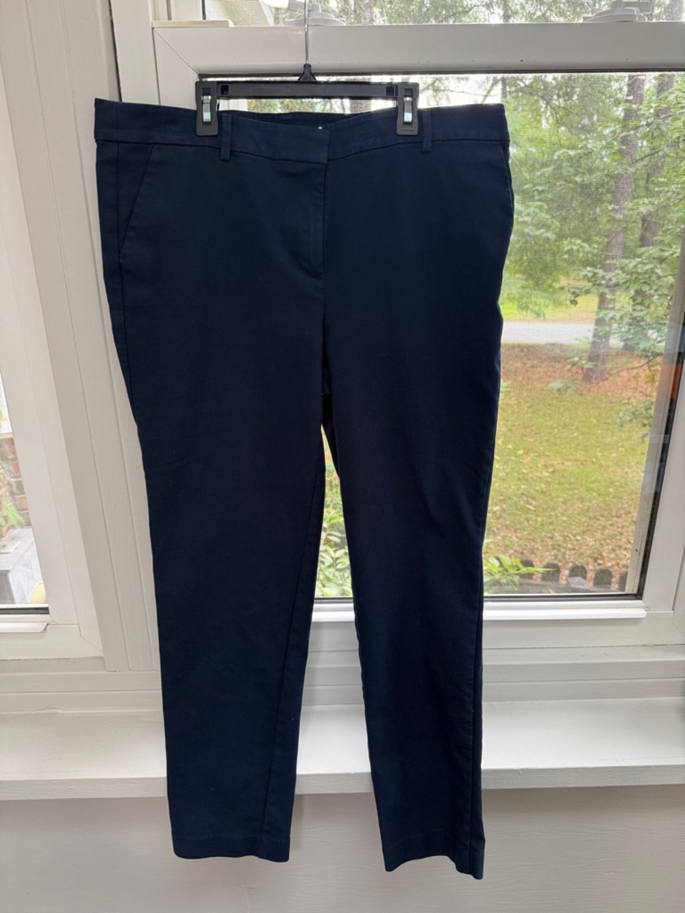 LOFT Navy Riviera Slim Ankle Pant Trousers Sz 14 Tall